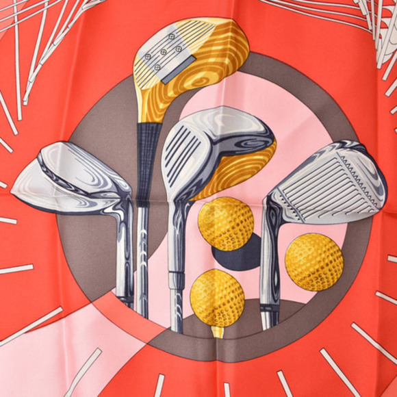 HERMES Pink Silk Scarf - Picture 5 of 11